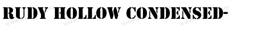 Rudy Hollow Condensed字体转换